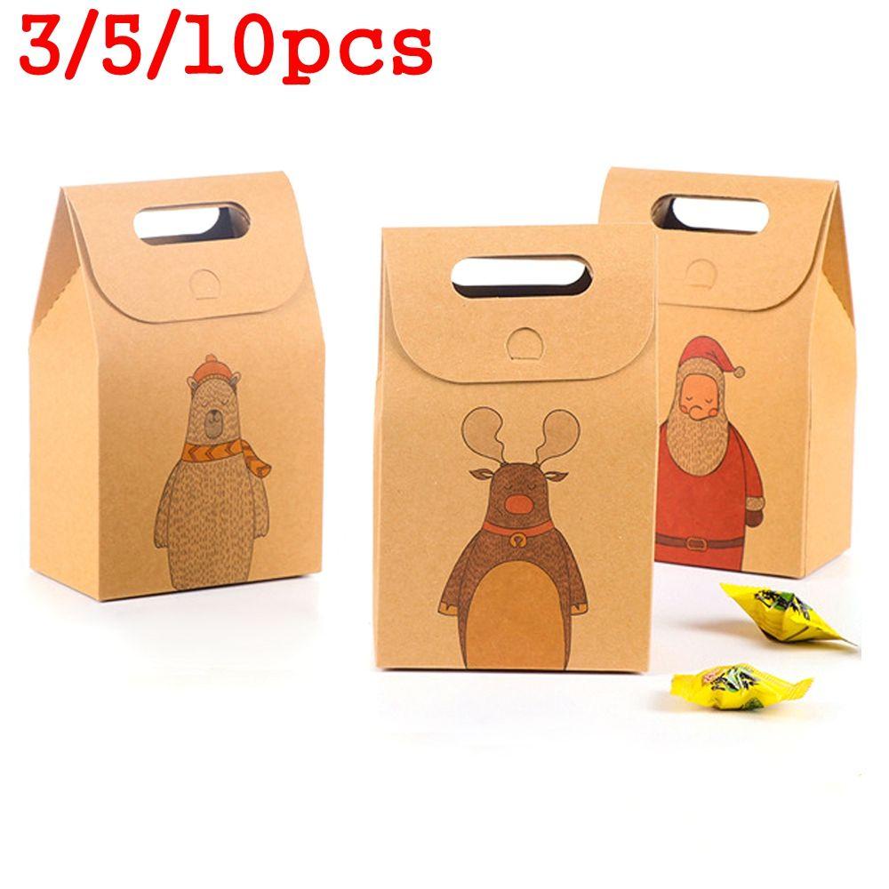 PINEVN 3 / 5 / 10 Túi Đựng Bánh Kẹo Hình Ông Già Nô En Giá Đỡ