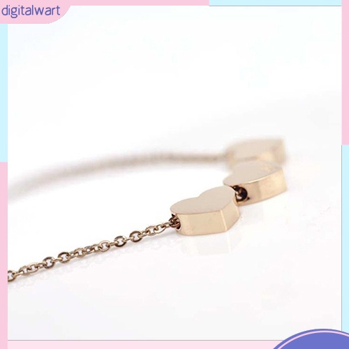 Dây chuyền hợp kim mặt 3 trái tim nhỏ xinh xắn dễ thương dành cho nữ