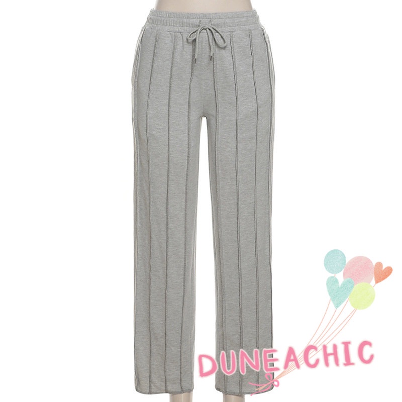 DUNEA Quần Dài Thể Thao Lưng Cao Dáng Rộng Co Giãn Tốt Thiết Kế Quyến Rũ Cho Nữ