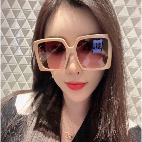 Kính Mát Gọng Vuông Cỡ Lớn Phong Cách Retro Thời Trang