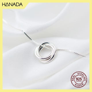 Dây chuyền bạc 925 hanada vòng tròn lồng basic 0128 f5