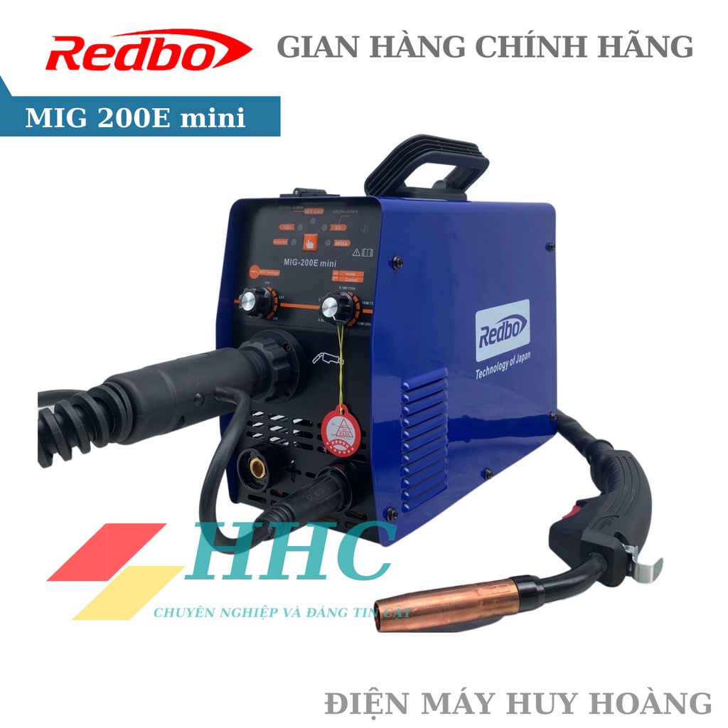 Máy Hàn Mig Không Dùng Khí Mini Redbo Mig 200E, máy hàn mig cao cấp cho thợ hàn không chuyên