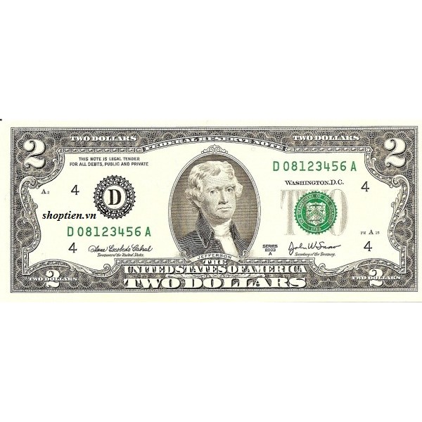 Bốp Tiền 2 USD Nhiều Ngăn May Mắn