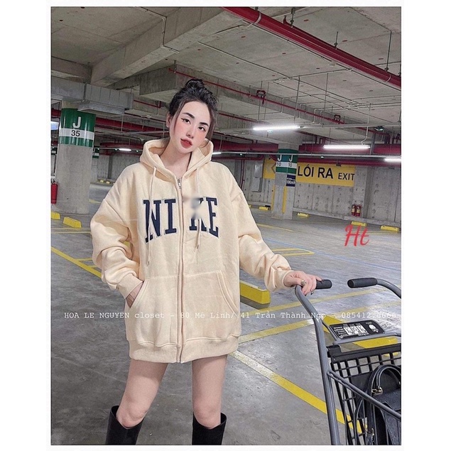 Áo khoá nỉ hai bên chữ HT12