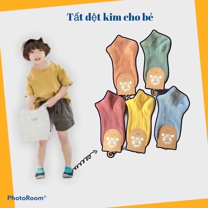 Set 10 đôi tất, vớ len gân dệt kim cổ ngắn Vintage cho bé - HÀNG LOẠI 1 CHẤT ĐẸP