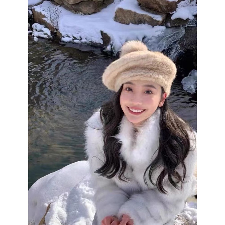 [Giao Ngay] Áo Khoác Lông Cáo Nhân Tạo Ngắn Dày Màu Gradient Thân Thiện Với Môi Trường Phong Cách Hàn Quốc Cho Nữ