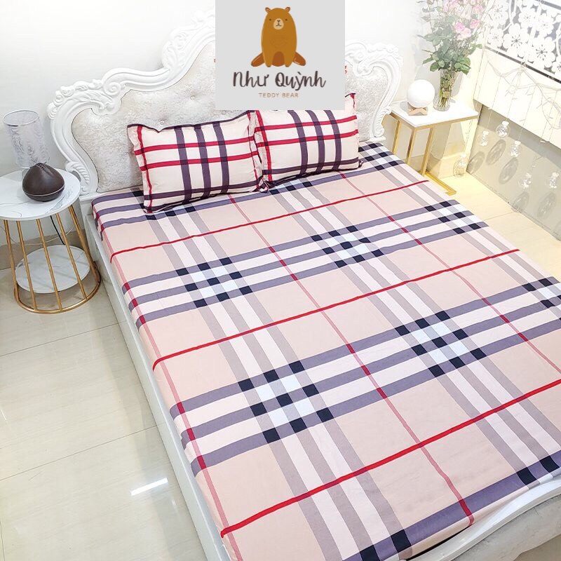 Bộ ga gối drap giường poly, ga trải giường + 2 vỏ gối nằm đơn giản m6 m8 2m2 Như Quỳnh Bedding | BigBuy360 - bigbuy360.vn
