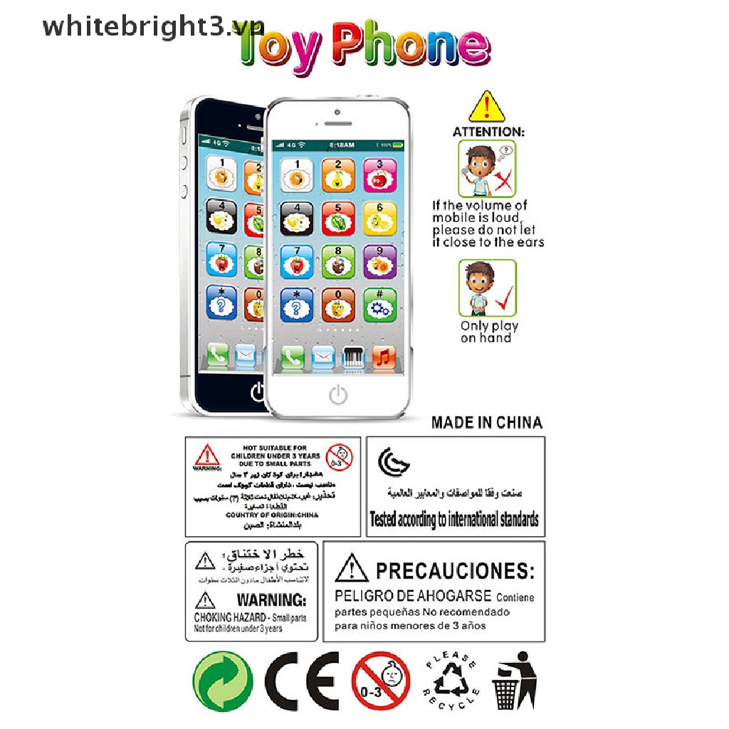 Điện ThoạI Đồ Chơi MàN HìNh CảM ỨNg Thông Minh% bady &amp; Toy% Có ĐèN LED Cho Bé