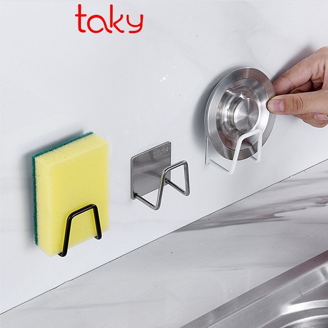 Giá Móc Inox - Taky, Dán Tường Chắc Chắn, Treo Vung Nồi, Giẻ Rửa Chén Bát, Xoong Nồi Chảo, Tiện Dụng Không Gian Bếp 2010