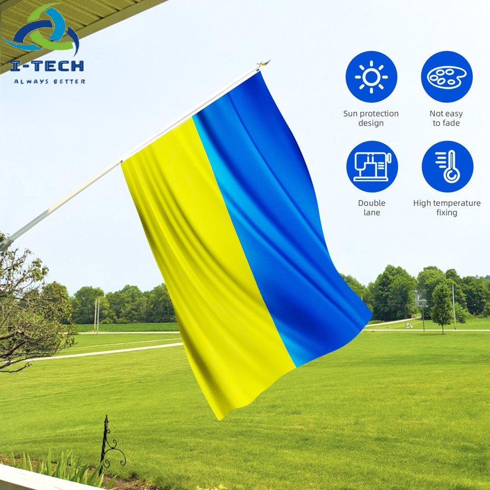 90*150cm Flag Ukraine National Flag Banner Office Activity Parade Festival Home Decoration Ukraine Country Flag