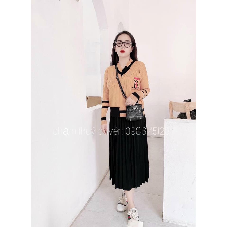 Áo Len Cổ Tim Pha_Xưởng May Quang Anh