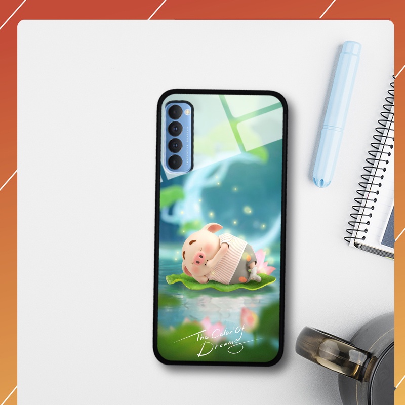 Ốp lưng kính cường lực OPPO Reno 4 pro - in hình 3D