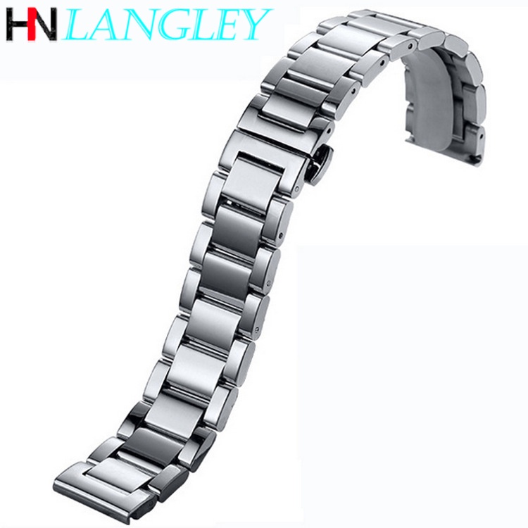 MONTBLANC Dây Đeo Đồng Hồ 21mm 23mm 16mm 18mm 20mm 22mm 24/26mm Bằng Thép Không Gỉ