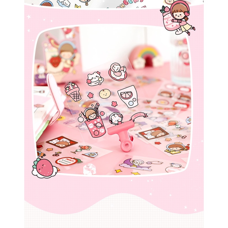 Set 25Tấm Sticker cute dễ thương nhiều màu sắc