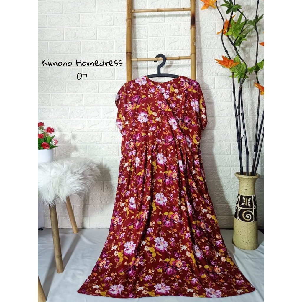 Đầm Kimono dáng dài cho mẹ bỉm sữa | Đầm Kimono dáng dài mặc ở nhà | Đầm Kimono cỡ lớn 120 | BigBuy360 - bigbuy360.vn