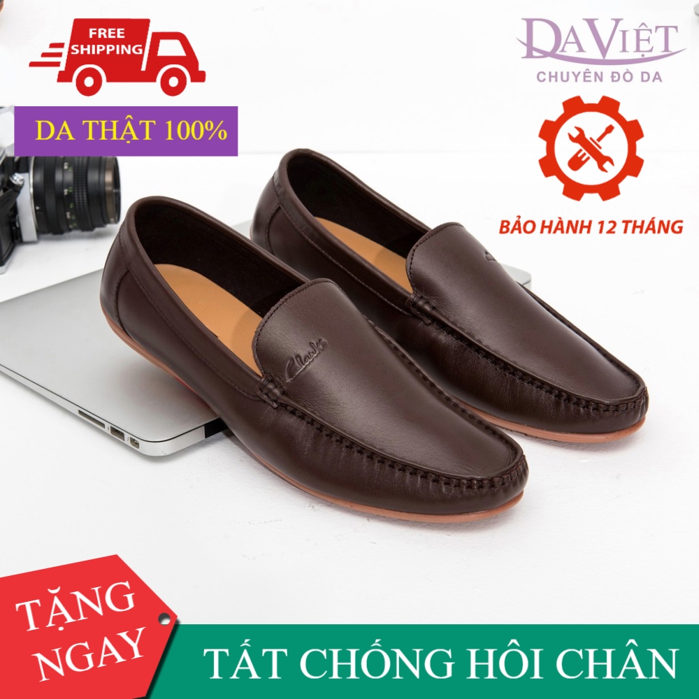 GIÀY LƯỜI NAM DA BÒ THẬT ĐẾ BỆT DA VIỆT 3522V