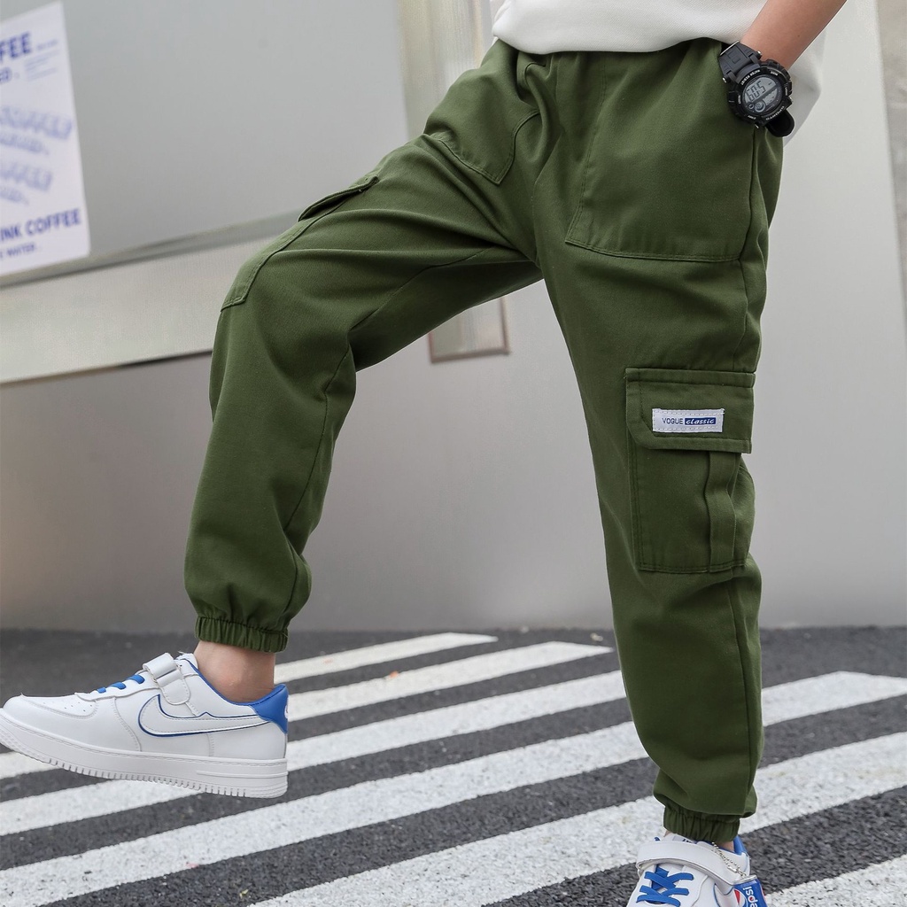 Quần Jogger Denim 4 Túi Thời Trang Mới Cho Bé Trai 3-12 Tuổi