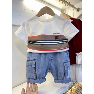  sét áo cotton bbr quần bò đùi cho bé 