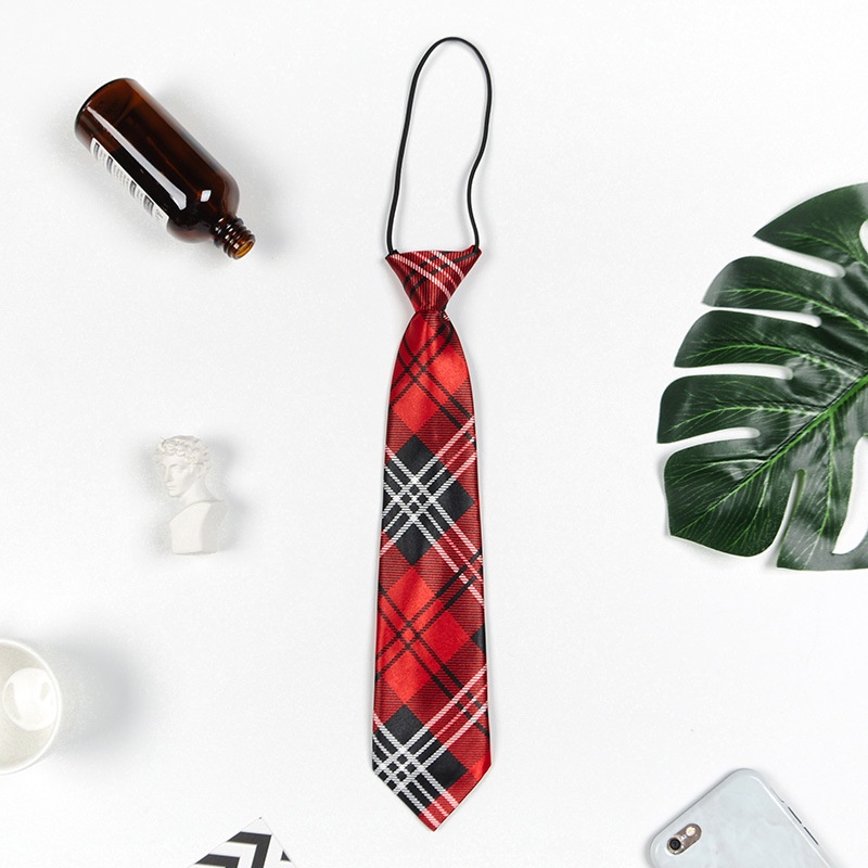 Cà Vạt Cao Su Họa Tiết Sọc Caro Thời Trang Cho Nam Và Nữ