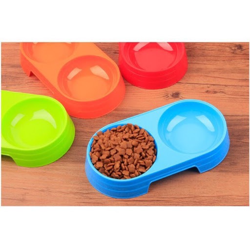 Bát nhựa đôi đựng thức ăn cho chó mèo- Phụ Kiện thú cưng -ShopPetAz