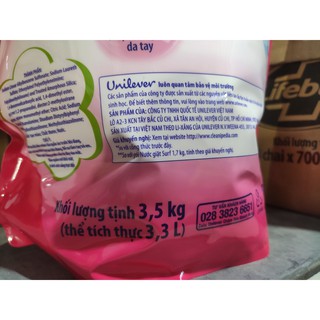 SURF Túi Nước Giặt 3.5kg 3.5 kg Hồng Cỏ Hoa diệu Kỳ có nắp vặn