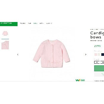 Áo khoác len cardigan Benetton xuất dư