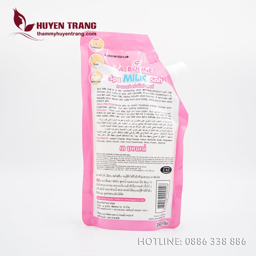 Muối tắm sữa bò tẩy tế bào chết Milk Salt Thái Lan - Thẩm Mỹ Huyền Trang