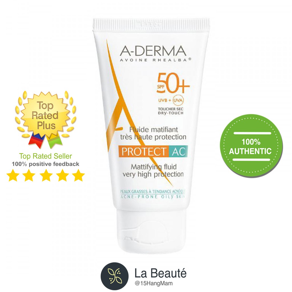 Kem chống nắng cho da dầu, mụn - A-derma Protect AC Mattifying Fluid Very High Protection SPF 50+