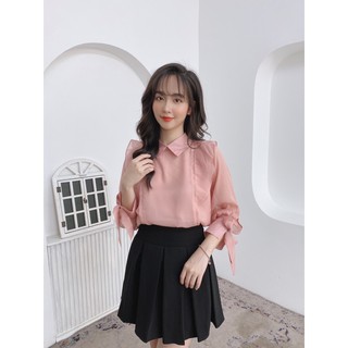 Áo tơ tay nơ ( giá sale)
