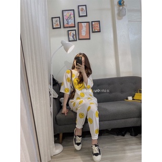 [ SẴN ] Đồ bộ mặc nhà hình mặt cười 💟