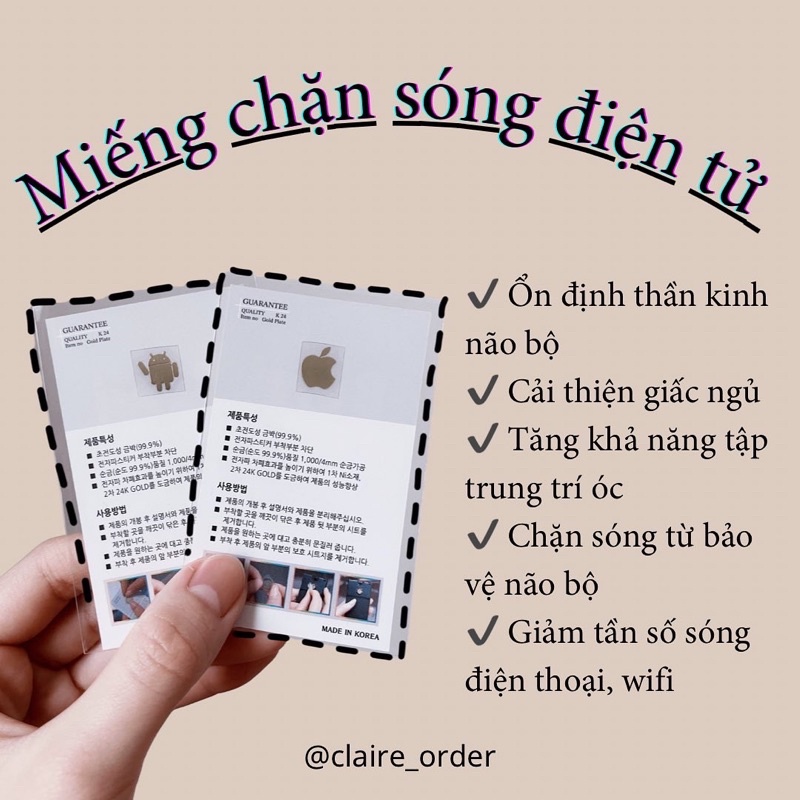 Miếng Chặn Sóng Điện Tử Hàn Quốc