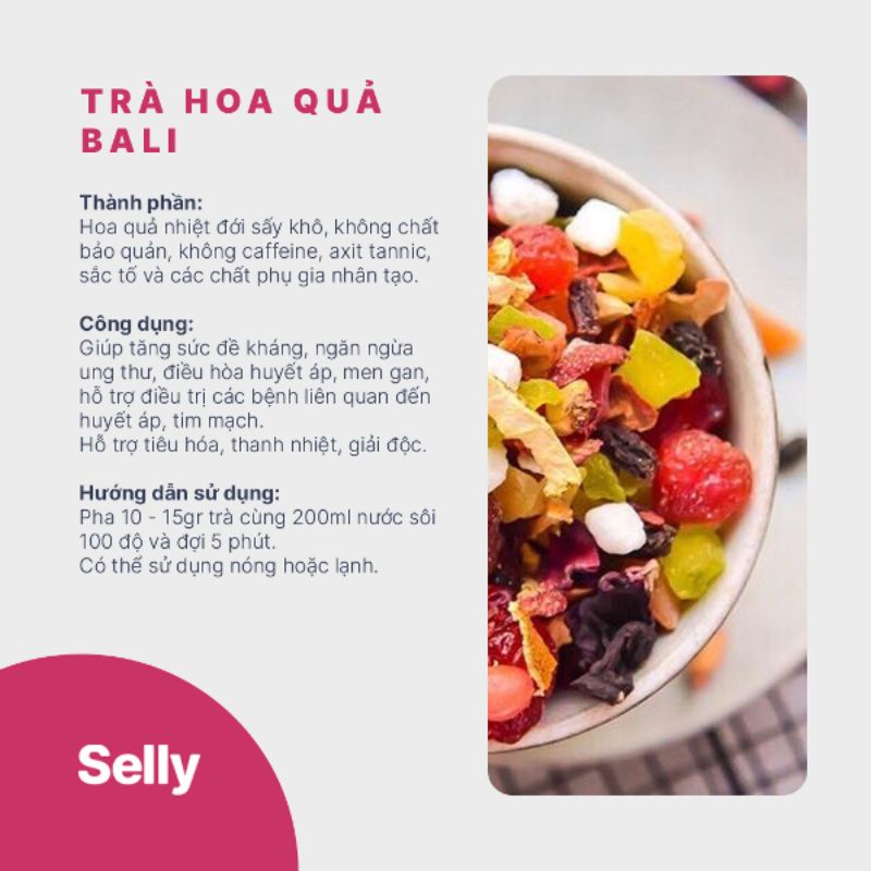 Trà hoa quả bali 185g - an trà - ảnh sản phẩm 1