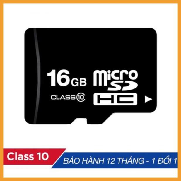 [GIÁ SẬP SÀN] Thẻ nhớ MicroSD 16GB 8GB Class 10 tốc độ cao (Đen) - Bảo hành 12 tháng chính hãng