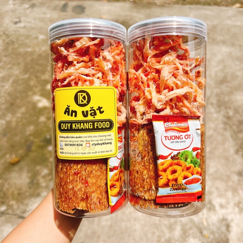 Mực Cán mix Mực Sợi Hấp Dừa thailand hộp 300gr