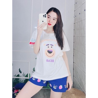 Set bộ thun đùi mặc nhà nữ dễ thương