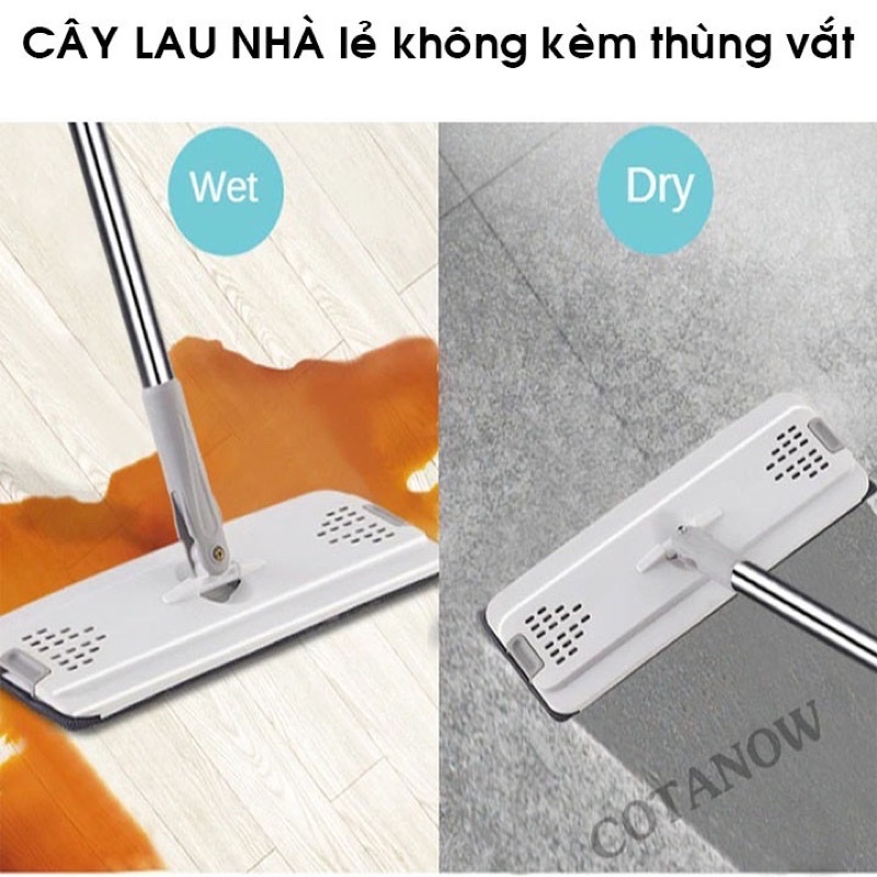 Cây lau nhà lẻ không kèm thùng vắt , cây lau nhà thay thế tiện lợi