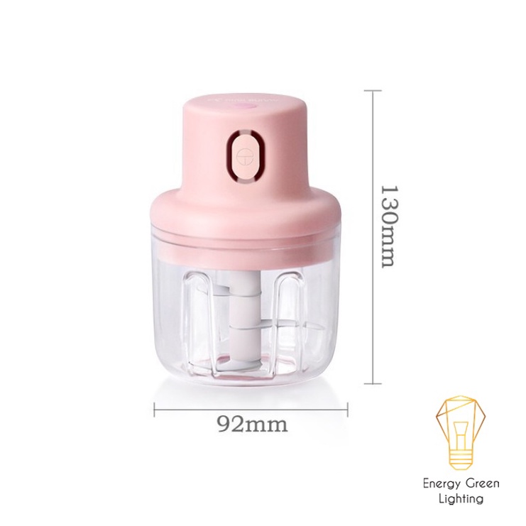 Máy Xay Tỏi Energy Green Lighting Đa Năng Tiện Dụng - Pin Sạc Tích Điện - Dung Tích 250ml - Bảo Hành 12 Tháng