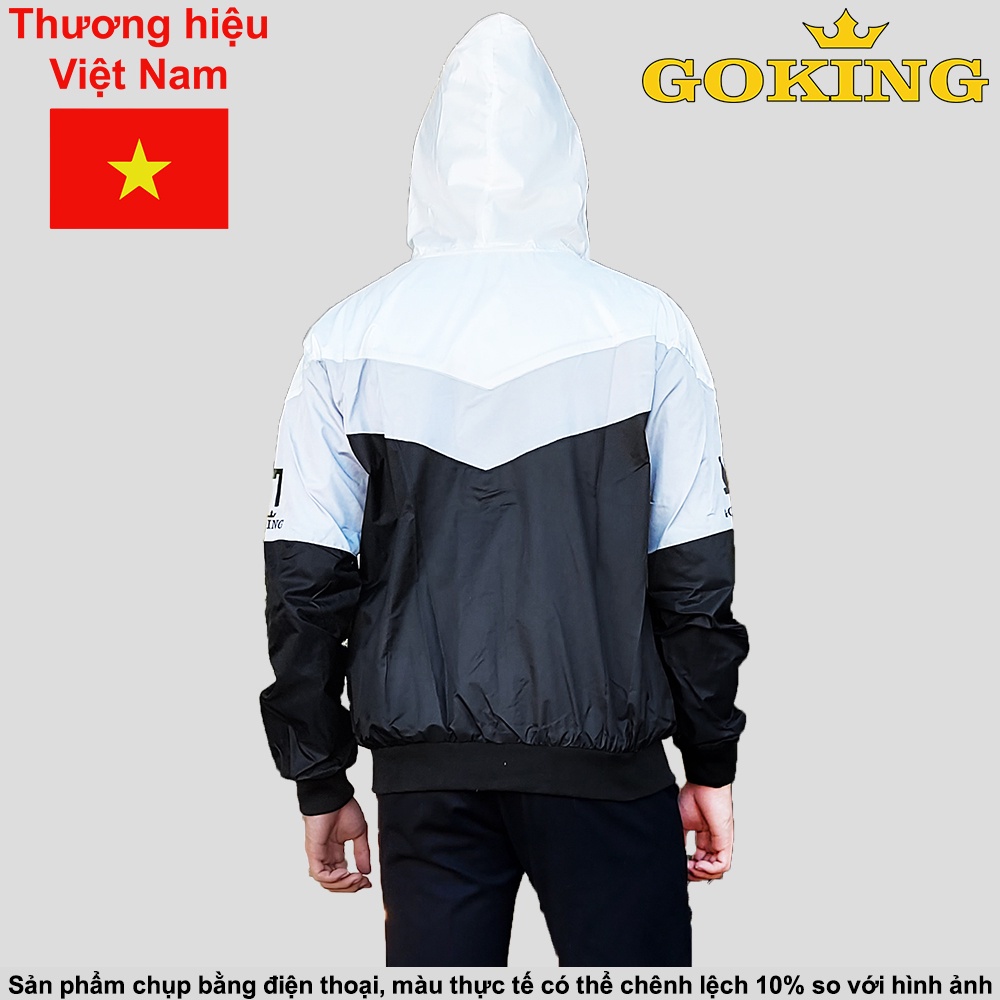 Áo khoác teen nữ nam GOKING, phối 3 màu trẻ trung. Áo dù chống nắng gió lạnh. Hàng Việt Nam chất lượng cao