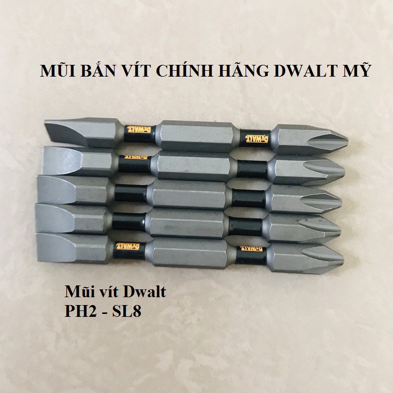 Bộ 5 Mũi bắn vít Dwalt 2 đầu chính hãng