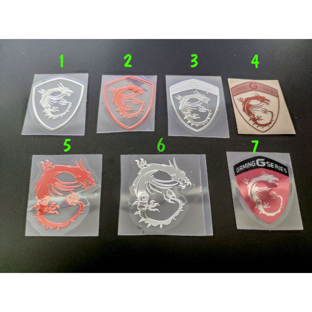 Sticker MSI mạ niken cao cấp trang trí PC, Laptop, Mobile