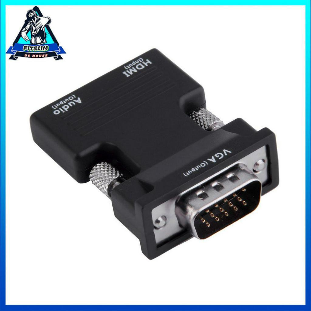 Đầu Chuyển Đổi Hdmi Cái Sang Vga + Âm Thanh Hỗ Trợ Đầu Ra Tín Hiệu 1080p