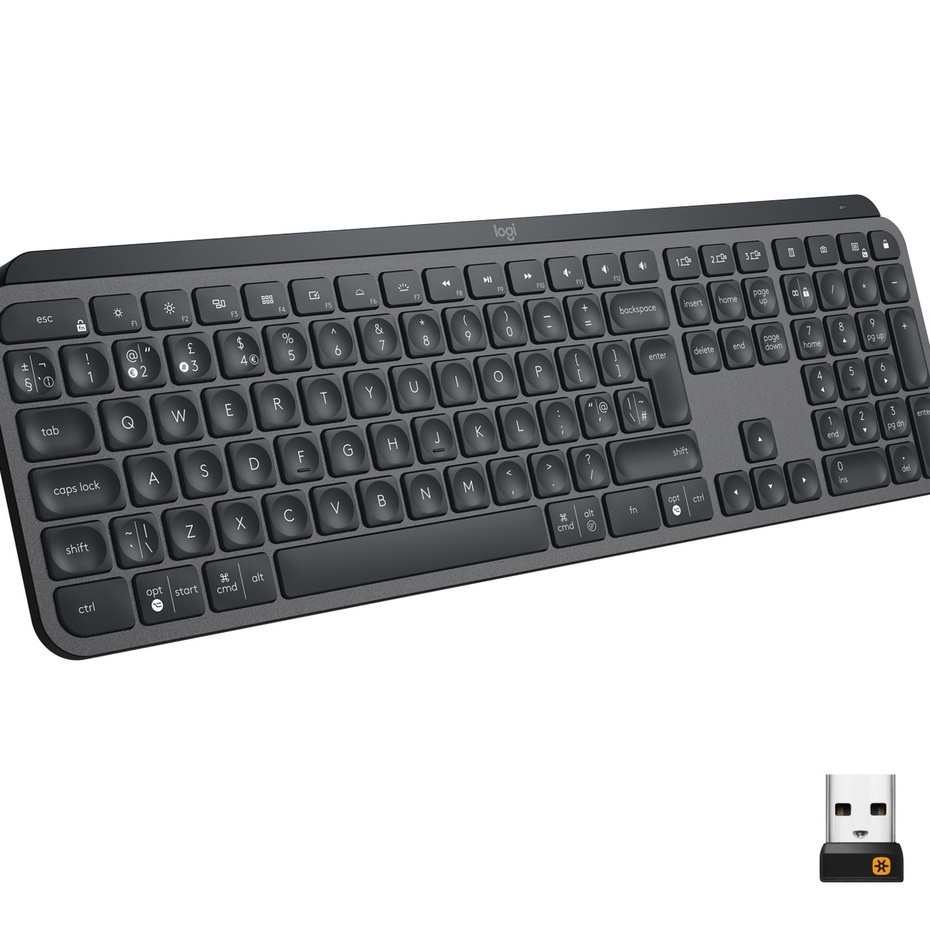 Bàn phím không dây Logitech MX Keys S - Đèn nền, Bluetooth, Sạc USB-C