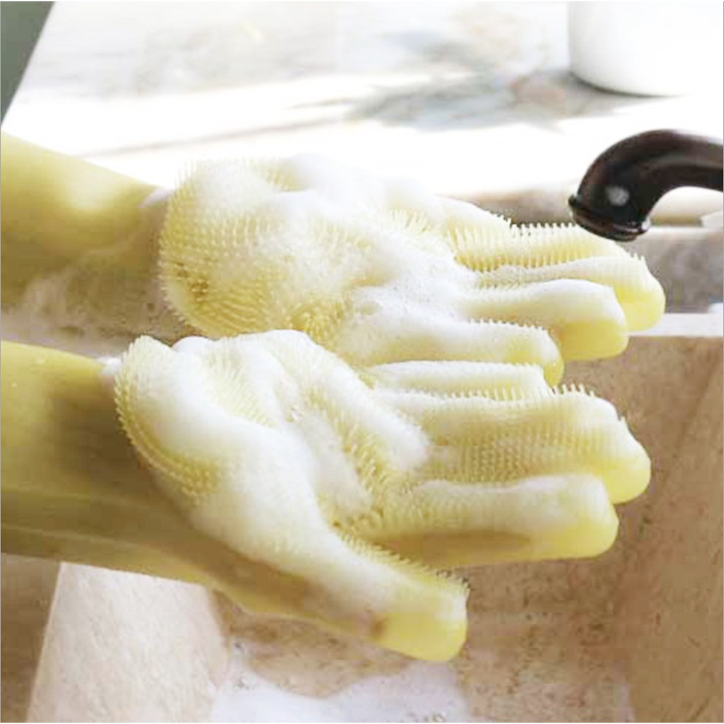Bao tay chống trơn hỗ trợ rửa chén vệ sinh nhà cửa - HanruiOffical