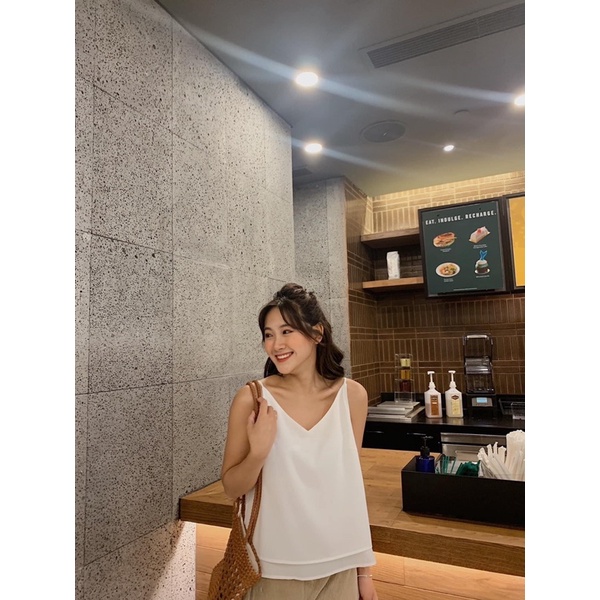 Áo hai dây lụa 2 tầng