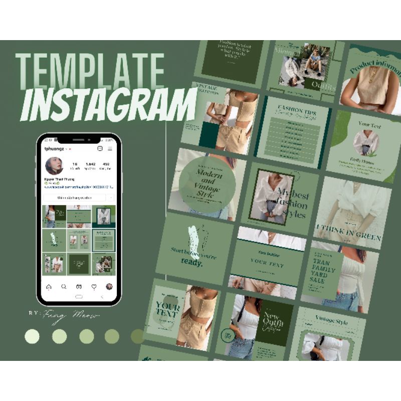 Thiết kế Instagram - Template Instagram - Green | Fung Meow