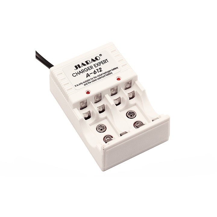 Máy Sạc Pin Jiabao A-612 Sạc Pin AA, AAA, Pin 9V