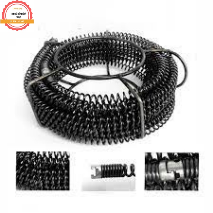 Dây thông tắc cống lò xo phi 16 Thép Đen chống rỉ sét ( lò xo thông tắc cống LOẠI 15M )