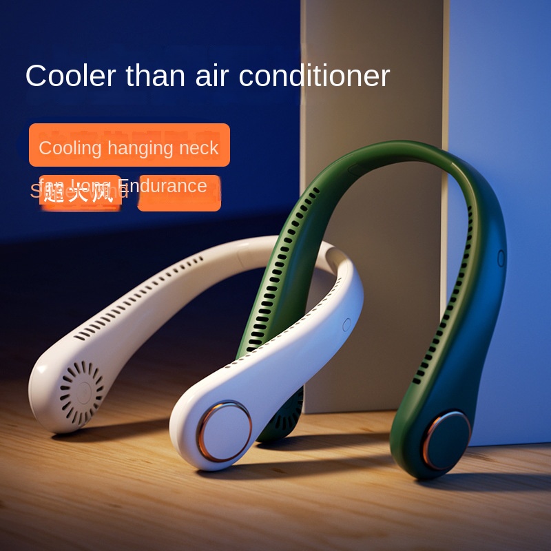 Quạt Đeo Cổ Mini Không Cánh Sạc Usb Dành Cho Học Sinh