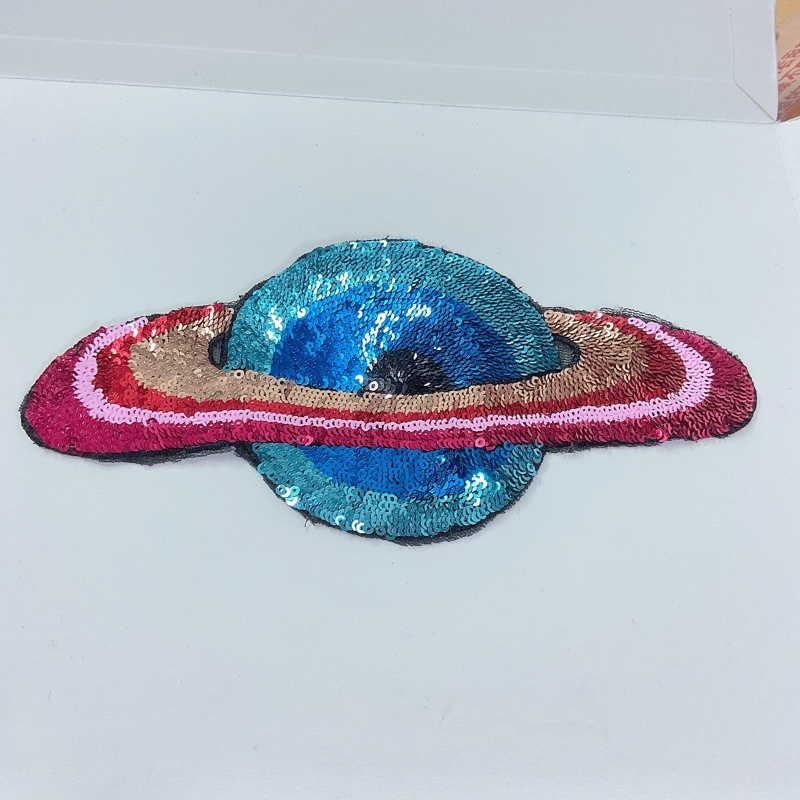Hình may thiên hà đính kim sa 22cm x 10cm