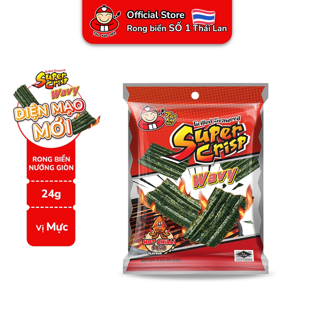 Snack rong biển TaoKaeNoi SUPER CRISP 24g